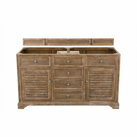 JAMES MARTIN VANITIES Savannah 60in Double Vanity Cabinet, Driftwood 238-104-5611